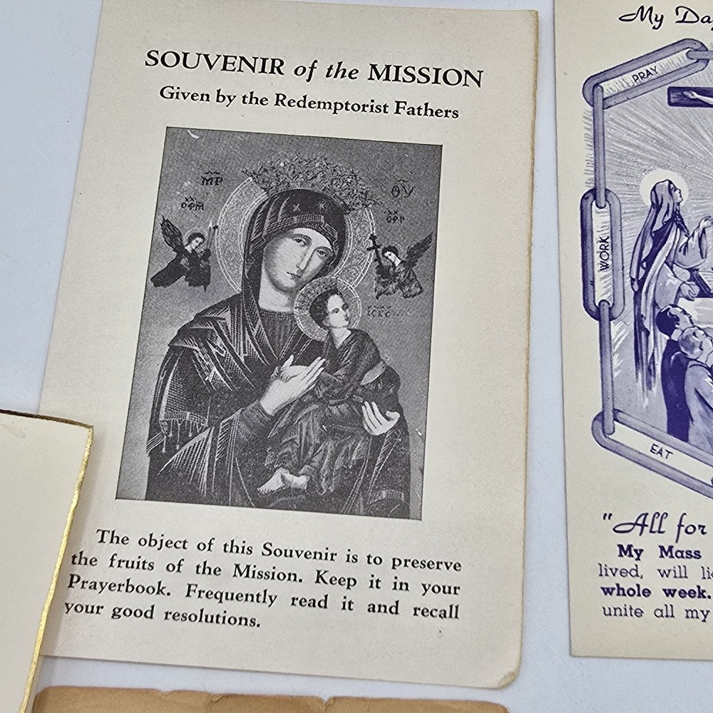 Vintage Paper‎ Ephemera Lot Religious Cards And Medal 1950s 1960s - Picture 10 of 16